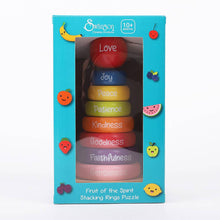 Load image into Gallery viewer, Toy, Puzzle: Wooden Stacking Rings, Fruit of the Spirit