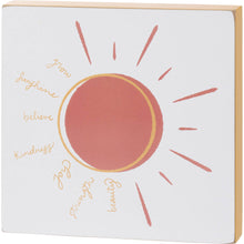 Load image into Gallery viewer, Decor: Kindness Joy Strength Grow block sign