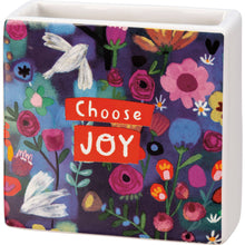 Load image into Gallery viewer, Primitives by Kathy - Choose Joy Square Vase
