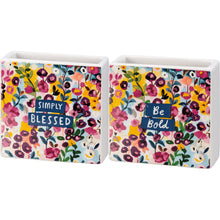 Load image into Gallery viewer, Simply Blessed square vase
